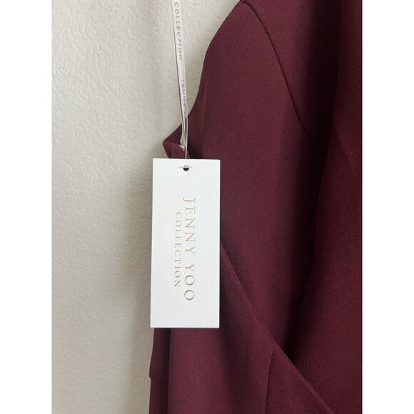 Jenny Yoo Dark Wine Maxi Formal Party Wedding Guest Dress Size 16 - Picture 7 of 11